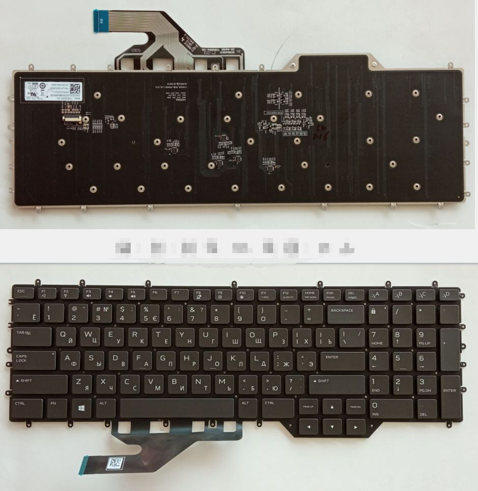 Picture of New Replacement Laptop Keyboard For DELL M17R2/M17R3 colorful backlight BLACK Backlit RU Layout